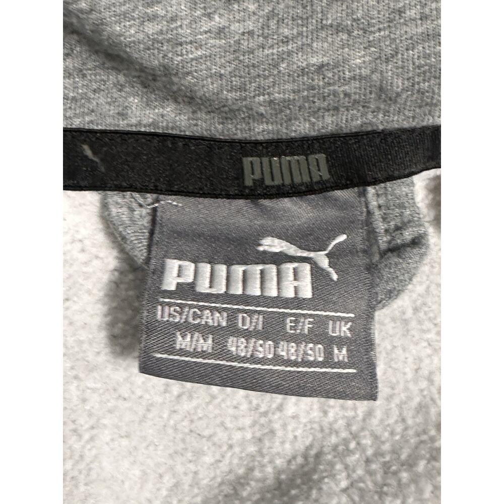 Puma Gray Signature Zip Front Hoodie Hooded Jacket Sweatshirt Men's M - Picture 13 of 16